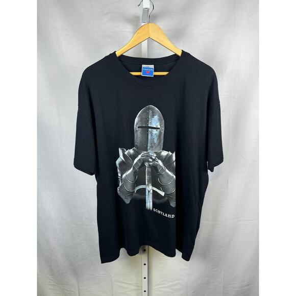 Vintage SAFON Scotland Short Sleeve T-Shirt Spain 100% Cotton Men's XXL - Picture 1 of 6